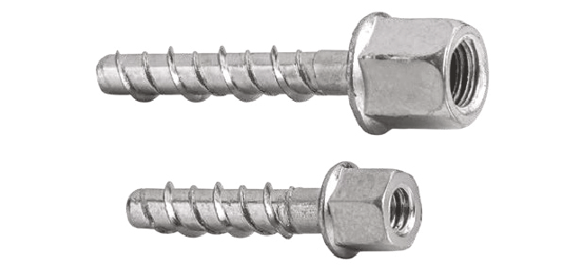 Fijaciones ANCORA, tornillo mecánico de anclaje con rosca interior, NUTBOLT